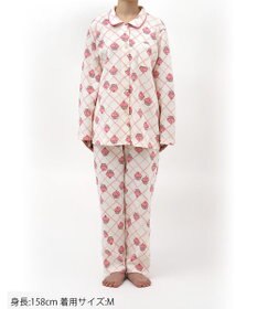 Wing パジャマ 綿100%(本体肌側) あったか 3Lまで対応 大きいサイズ 長袖 長ズボン 冬 レディース EP6020 ウイング／ワコール