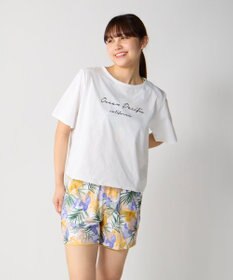 OP／FILA 【Ocean Pacific】裾ブラウジングTシャツ付き４点セット水着