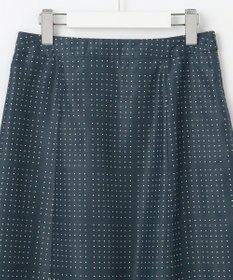 J.PRESS LADIES L 【洗える】ブロックドットプリント フレアー スカート