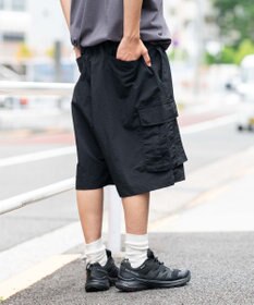 WEGO 【撥水/速乾/ウエストゴム/ユニセックス着用ITEM/MLサイズ展開】ナイロンイージーバギーカーゴショーツ