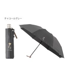 MOONBAT POLO RALPH LAUREN メンズ 折りたたみ傘 ストライプ×BEAR 65cm