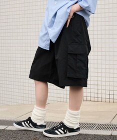 WEGO 【撥水/速乾/ウエストゴム/ユニセックス着用ITEM/MLサイズ展開】ナイロンイージーバギーカーゴショーツ