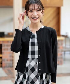 Tiaclasse 【袖が選べる・洗える】大柄ギンガムチェックワンピース