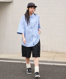 WEGO 【撥水/速乾/ウエストゴム/ユニセックス着用ITEM/MLサイズ展開】ナイロンイージーバギーカーゴショーツ