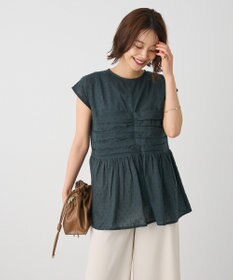 CRAFT STANDARD BOUTIQUE インド綿ドット刺繍ブラウス