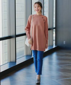 Tiaclasse 【安田美沙子さん着用・選べる2type・新色追加】ボタンニットチュニック