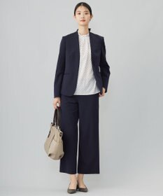 J.PRESS LADIES L 【洗える】ジオメトリックプリント ブラウス