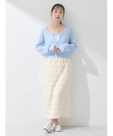 earth music&ecology ＳＥＴ２点カーディガン＋フラワーキャミ