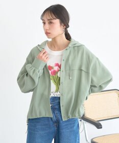 earth music&ecology 【フード取り外し可】シアーシャツブルゾン