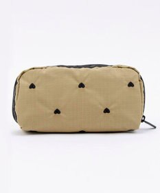 LeSportsac RECTANGULAR COSMETIC/モカブラックハートエンブロイダリー