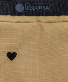 LeSportsac RECTANGULAR COSMETIC/モカブラックハートエンブロイダリー