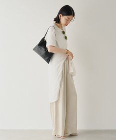 russet エンボスモノグラム ソフトレザーショルダーバッグ(CE-1547)