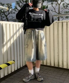 WEGO ラインストーンプルオーバースウェット