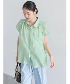 Te chichi 【7色展開】シャンブレーボイルフレンチスリーブシャツ