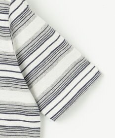 JOSEPH ABBOUD 【吸水速乾】リネンマルチボーダー Tシャツ