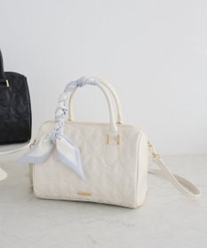 Maison de FLEUR スカーフ付きリボンキルティング2Wayボストン