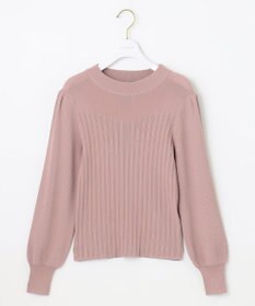 ANY SIS 【2WAY】リボン付き パフスリーブリブ ニット