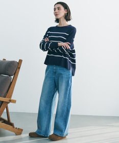 UNFILO 【UNFILO DENIM/新色追加】撥水ストレッチ ルーズワイドデニム