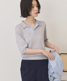 AMERICAN HOLIC 襟付き配色ニット