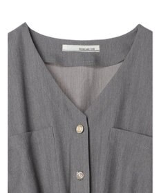 Green Parks ・ＥＬＥＮＣＡＲＥ　ＤＵＥ　Ｖネックイロイロ釦ワンピース