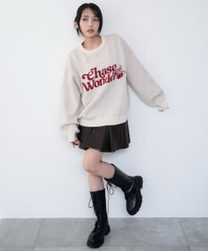 WEGO グラフィックニットプルオーバー