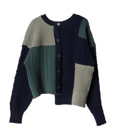 Green Parks ＫＢＦ　２ＷＡＹパッチワークニットカーディガン