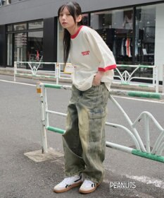 WEGO 【ユニセックス着用ITEM/MLサイズ展開】別注PEANUTSプリントT（SS）