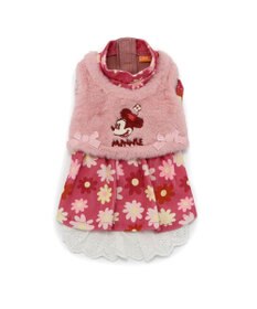 PET PARADISE ディズニー ミニーマウス ワンピース ベスト付き 《花柄 》小型犬