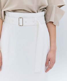 BEIGE， 【洗える・Oggi ８月号掲載】NAVIGLIO / ベルト付きハイウエストデニムスカート