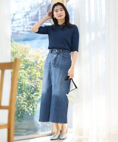 ANY L フロントスリットデニムスカート