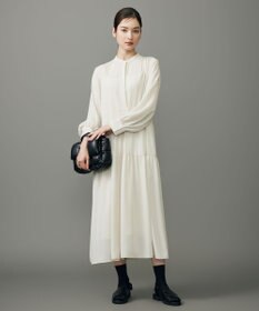 自由区 L シルキータッチティアード ドレス
