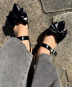 WEGO ダブルリボンポインテッドシューズ