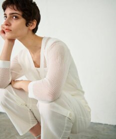 GRACE CONTINENTAL メッシュニットカーディガン