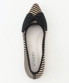 steppi 【洗える/撥水】リボン ポインテッド パンプス