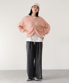 Green Parks タックワイドデニムパンツ