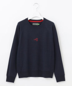 PW CIRCULUS 【WOMEN】【洗える】ロゴ ラグランスリーブ クルーネック ニット