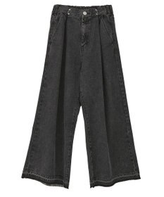 Green Parks タックワイドデニムパンツ