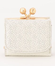 UNBILLION perche 抗菌レザー型押し外がまミニウォレット