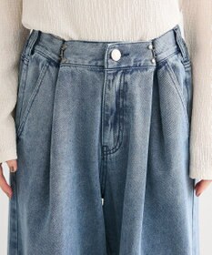 Green Parks タックワイドデニムパンツ