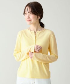 ANY クリアラメフライスヘンリーネックプルオーバー