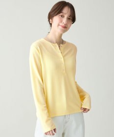 ANY クリアラメフライスヘンリーネックプルオーバー