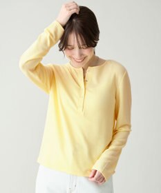 ANY クリアラメフライスヘンリーネックプルオーバー