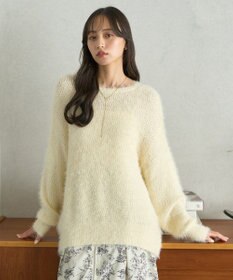 earth music&ecology モヘヤライクレースニット