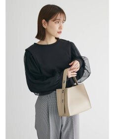 Green Parks 袖チュールドッキングリブプルオーバー