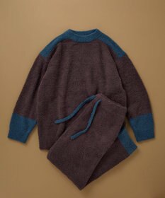 une nana cool カラーブロッキング　プルオーバー＆ロングパンツセット