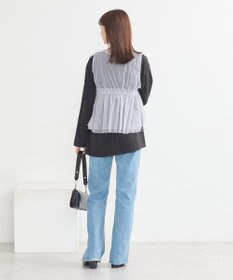 earth music&ecology チュールドロストギャザーベスト