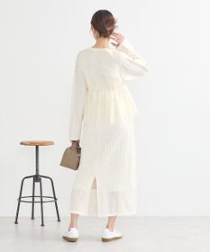 earth music&ecology チュールドロストギャザーベスト