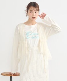 earth music&ecology チュールドロストギャザーベスト