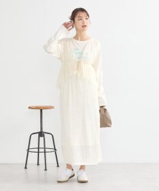 earth music&ecology チュールドロストギャザーベスト