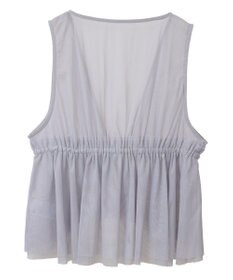 earth music&ecology チュールドロストギャザーベスト